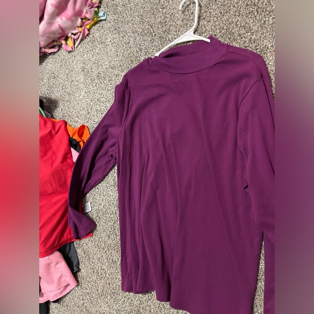 Purple longsleeve mock neck